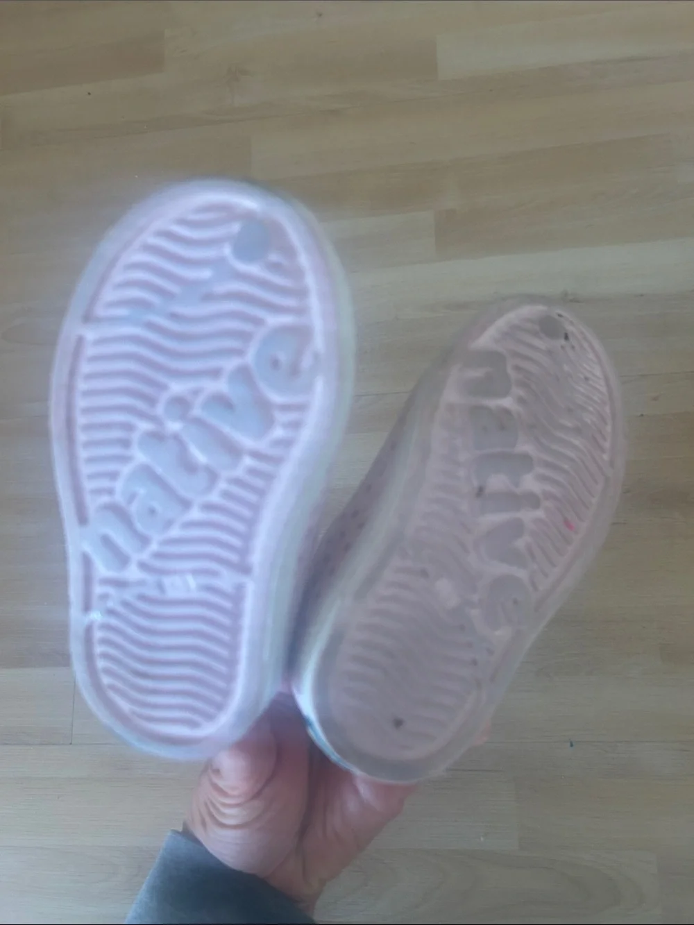 Native Toddler Shoes -- SPARKLY — Pink Slip-On Water-Resistant Shoes - 5 Toddler